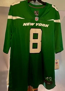 NIKE NEW YORK JETS AARON RODGERS #8 NFL SPIELER SIGNATUR GRÜNES TRIKOT NEU MIT ETIKETT - Bild 1 von 4