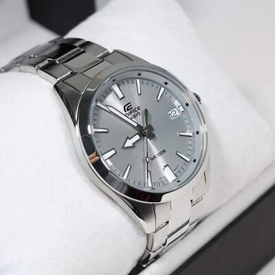 Reloj deportivo de acero inoxidable Casio Edifice esfera plateada para hombre EFV-100D-8AVUEF Foto 1 de 4