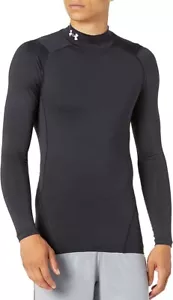 UA HG Armour Comp Mock LS T-shirt manica lunga uomo M nero 1369606-001 attivo - Foto 1 di 5