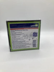 leviton Two Gang Weatherproof Electrical Box, Aluminum, 5) 3/4” outlet Holes new - Picture 1 of 6