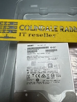 HGST  8TB 7.2K 12Gbps 256MB 3.5" SAS HDD HUS728T8TAL5201 0f27357 - Image 1 of 4