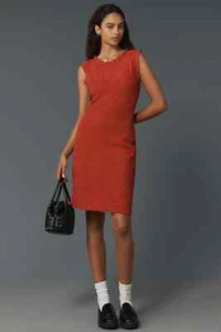 New with tags! By Anthropologie Ruffle-Trim Textured Mini Dress Pink XS $158 - Picture 1 of 8