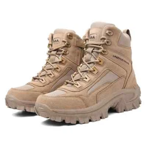 Men Military Boots Integrated Training Combat Boots Waterproof Ankle Boots - Picture 1 of 26