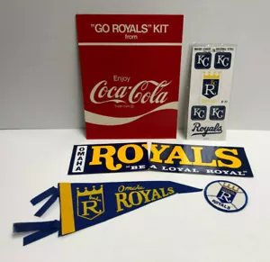 Vintage Omaha Royals Coca-Cola GO KIT mit Wimpel, Sticker, Patch & Stiks - Bild 1 von 6