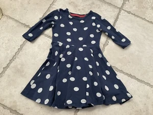 Mini Boden Blue Polka Dotted Cotton Dress, Girls Size 5-6 - Picture 1 of 6