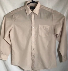 Jonathan Hill Design Bermese  Button Up Shirt Mens Large 16-16 1/2 Beige - Imagen 1 de 6