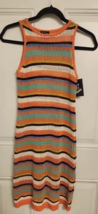 Girls Multicolor Sleeveless Crochet Mini Dress Size Small  - Picture 1 of 7