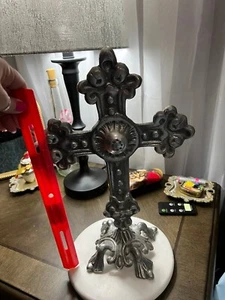 Silver Metal Decorative Cross - Picture 1 of 5