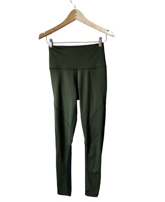 Leggings completos de yoga atléticos con panel de malla verde militar talla S Z By Zella para mujer Foto 1 de 4