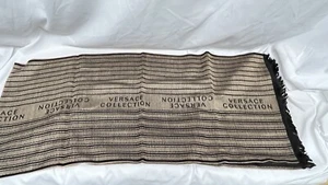 NWT Gianni Versace Wool Scarf made in Italy Beige - Picture 1 of 7