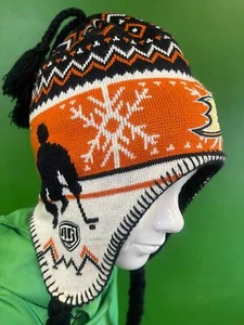 NHL Anaheim Ducks Nordic Style Tassel Top Woolly Hat OSFA - Picture 1 of 5