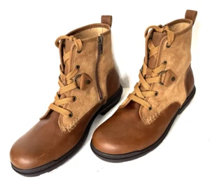 UGG Hapsburg Lace Damen braun Leder/Wildleder wasserdicht seitlicher Reißverschluss Stiefel-Größe 8,5 - Bild 1 von 7