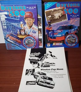 1988 AND 1989 NASCAR WINSTON CUP SERIES DAYTONA 500 PROGRAMS. 80-90 MEDIA PACKET - Picture 1 of 24