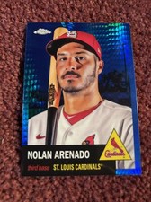 2022 Topps Chrome Platinum Anniversary Nolan Arenado #296 Blue Prizm Refractor