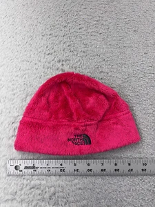 The North face Beanie Toque Youth Girls Small Pink Knit Fleece 100% Polyester - Picture 1 of 7