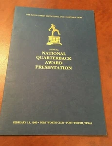 Signiertes Davey O'Brien Award Programm (PSA/DNA) 5 Sigs - E Campbell, McMahon & mehr - Bild 1 von 8