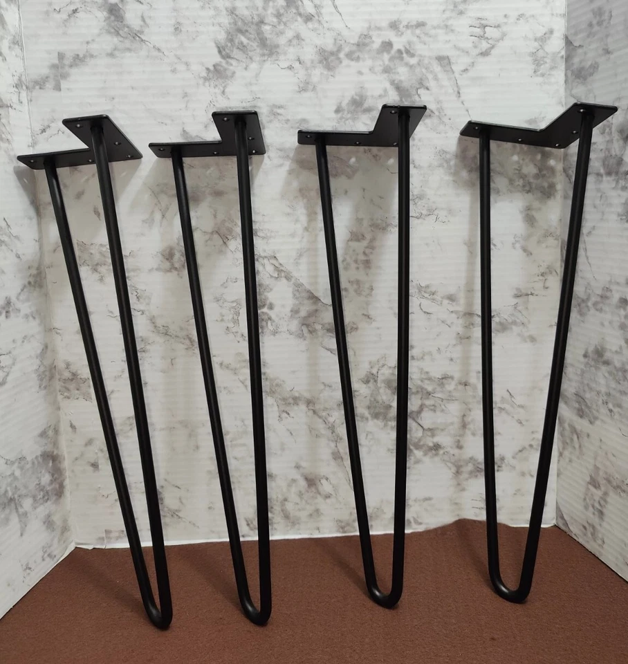 Orgerphy 16" Black Hairpin Furniture Legs (4PCS) Heavy Duty w/ Floor Protectors  - Image 1 of 3