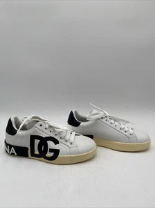 Dolce & Gabbana Portofino Sneakers White/Black Size 5 - Picture 1 of 10
