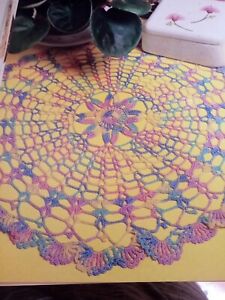 Multi Colored Mat doily Crochet Pattern