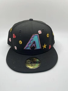 Arizona Diamondbacks New Era Holly schwarz 59FIFTY sitzende Mütze Größe 7 1/4 - Bild 1 von 5