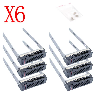 6Pcs Lenovo 03X3835 3.5" Drive Tray for ThinkServer RD430 RD440 TS430 TS440 T168 - Image 1 of 4