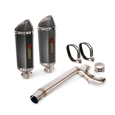 Silenciador de link médio sistema de exaustão completo para Yamaha FZ6 FZ6N FZ6S 2004-2011 - Imagem 1 de 4