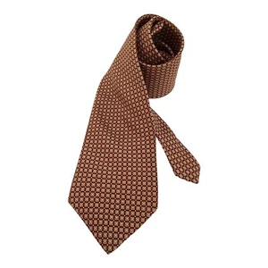 Corbata de seda con estampado de flores anaranjadas Brooks Brothers MAKERS EE. UU. CON:3,75" EXCELENTE ESTADO - Imagen 1 de 6