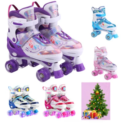 Kinder Rollschuhe Leuchtende Roller Skates LED Wheels ABEC-7 Verstellbare 27-38 - Bild 1 von 4