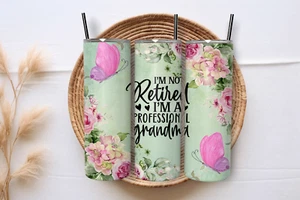 Skinny Tumbler - Not Retired Professional Grandma - 20oz Stainless-Steel - Picture 1 of 1