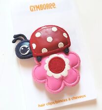 Gymboree Girls Smart Little Lady Ladybug Flower Hair  Barrette Set NWT Vintage