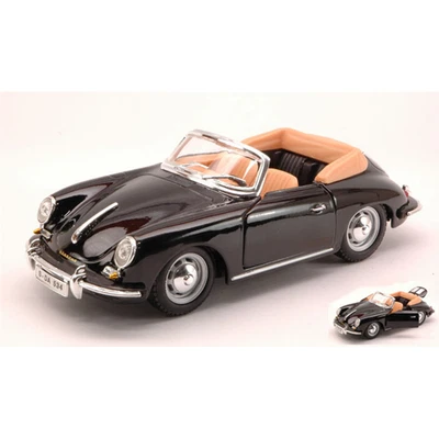 PORSCHE 356 B CABRIOLET 1961 1:24 Burago Auto Stradali Modellino Nuovo - Immagine 1 di 3