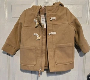 NWT Toddler Boys' Duffel Coat - Cat & Jack Tan 2T - Picture 1 of 7
