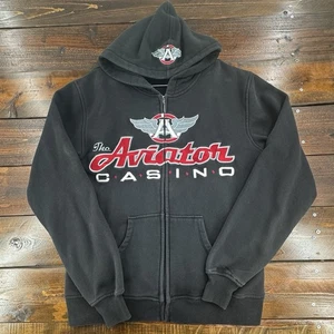 Sudadera con Capucha Aviator Casino "Flying A" Bordada Cremallera Frontal Completa Talla Grande Para Hombres S - Imagen 1 de 14