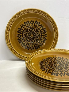 Homer Laughlin Coventry Castilian Dinner Plates Harvest Gold, Set Of 6, 10.25” - Picture 1 of 9