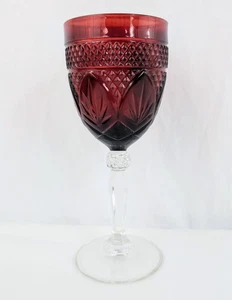1 Replacement Crystal D'Arques Durand French Vintage Ruby Red Wine 8OZ Goblet 8" - Picture 1 of 5