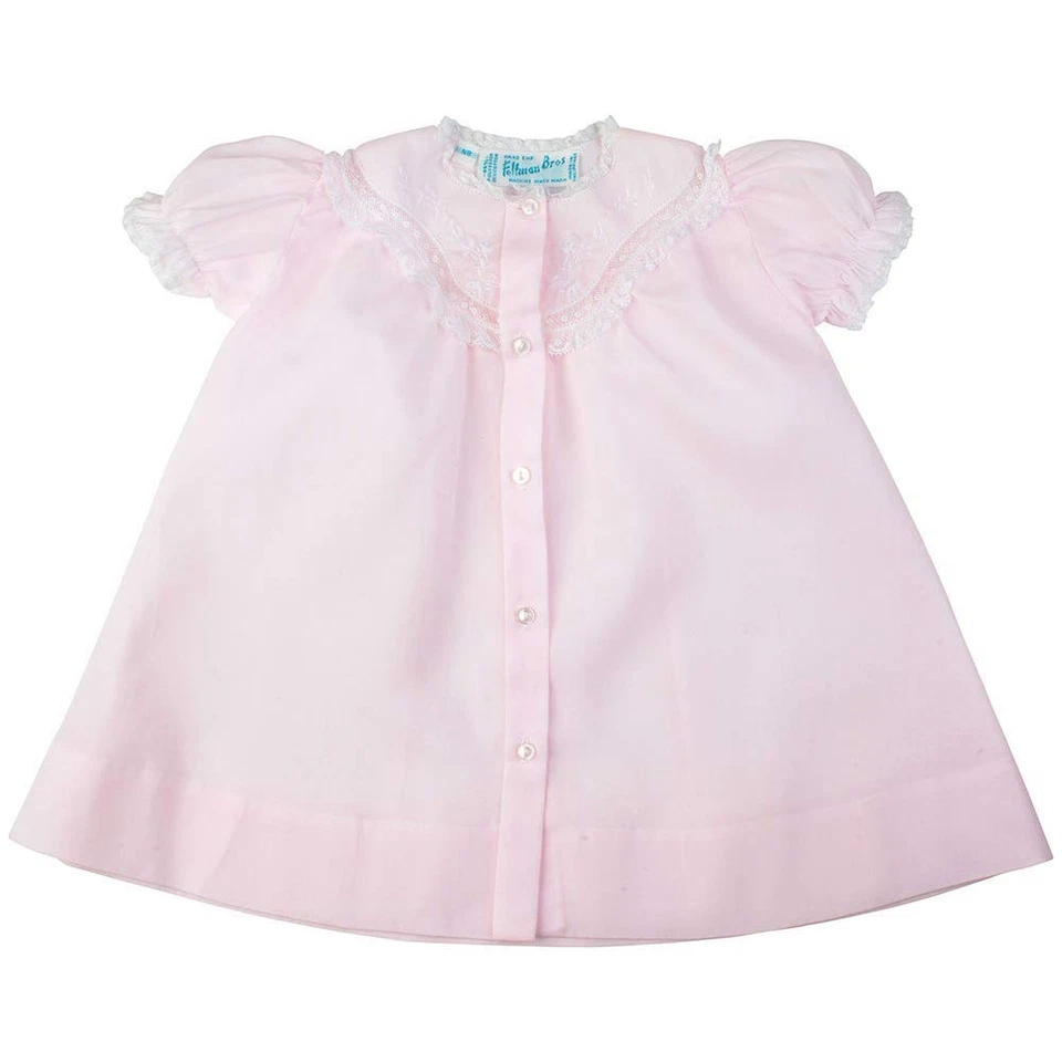 Infant Girl's Daygown with Embroidered Yoke, Pink (NB) - Image 1 of 1