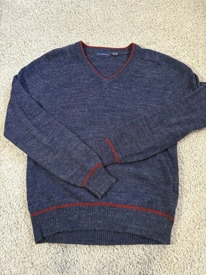 Vintage Grandpa sweater adult medium blue v neck retro outdoor casual mens ***** - Image 1 of 4