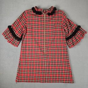 Elizabeth Wilson Pom Betsy abito donna 3XL rosso tartan a quadri zip - Foto 1 di 6