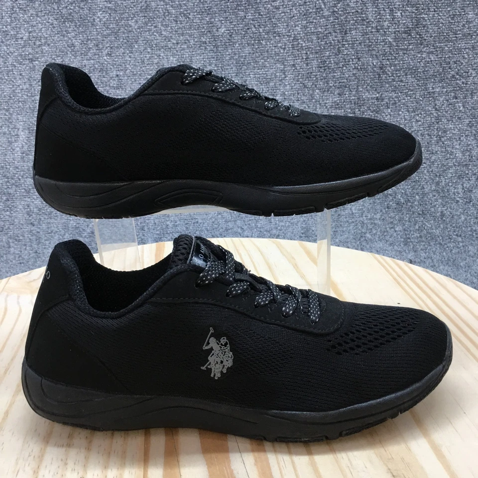 US POLO ASSN Zapatos Mujer 11 M Monte Deportivos Parte Superior Baja Tenis Tela Negra Con Cordones Foto 1 de 4