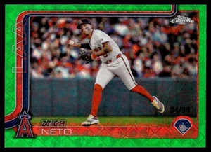 2025 Topps cromo logotipo fractor verde Zach Neto/99 #211 C24 - Imagen 1 de 2