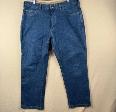 Pantalones de mezclilla para hombre Duluth Trading Company Flex salón azul 37X30 calce relajado Foto 1 de 4