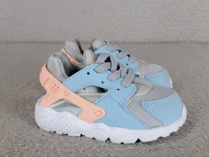 Baskets Nike Toddler's Huarache Run à enfiler bleu blanc taille 4c - Photo 1/17