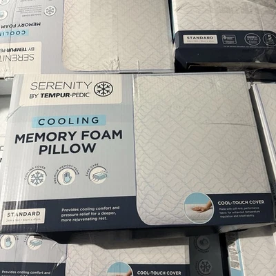 Serenity by Tempur-Pedic Cooling Memory Foam Pillow - Standard Size 24” x 16”