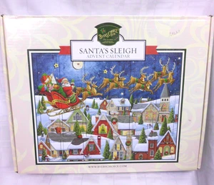 Byers Choice Traditions Santa's Sleigh Wooden Advent Calendar 2020 Christmas Box - Picture 1 of 6