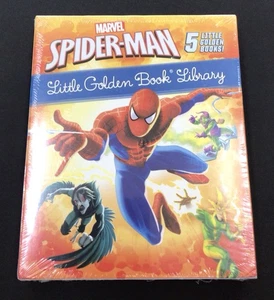 Spider-Man 5 Little Golden Book Library Green Goblin High Voltage Vulture Sealed - Picture 1 of 4