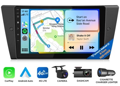 Android 13 8Kern Autoradio CarPlay GPS DSP für BMW 3er E90 E91 E92 E93 2005-2013 - Bild 1 von 4