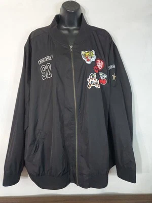 Chaqueta Bomber Torrid Para Mujer Talla 4/4X Parches Whatever 92 Love Cherries Labios Foto 1 de 4