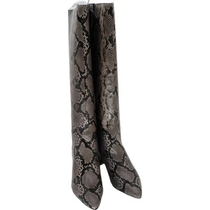 Anne Klein Snakeskin Knee High Boots Natural Snake Size 9M - Picture 1 of 6