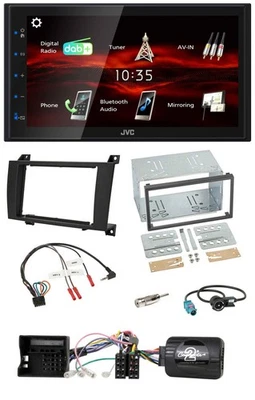 JVC USB Bluetooth Lenkrad DAB 2DIN Autoradio für Mercedes SLK R171 2004-2008 - Bild 1 von 4