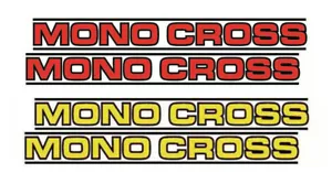 1 set of MONO CROSS  DT, XT, TT, YZ,Stickers / Decals for Swing Arm non OEM. - Picture 1 of 4